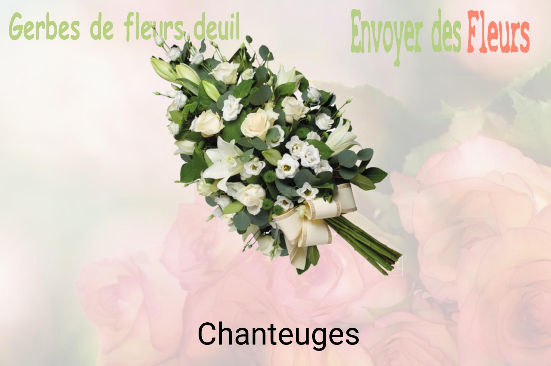 Gerbe de fleurs de deuil livrée à Chanteuges